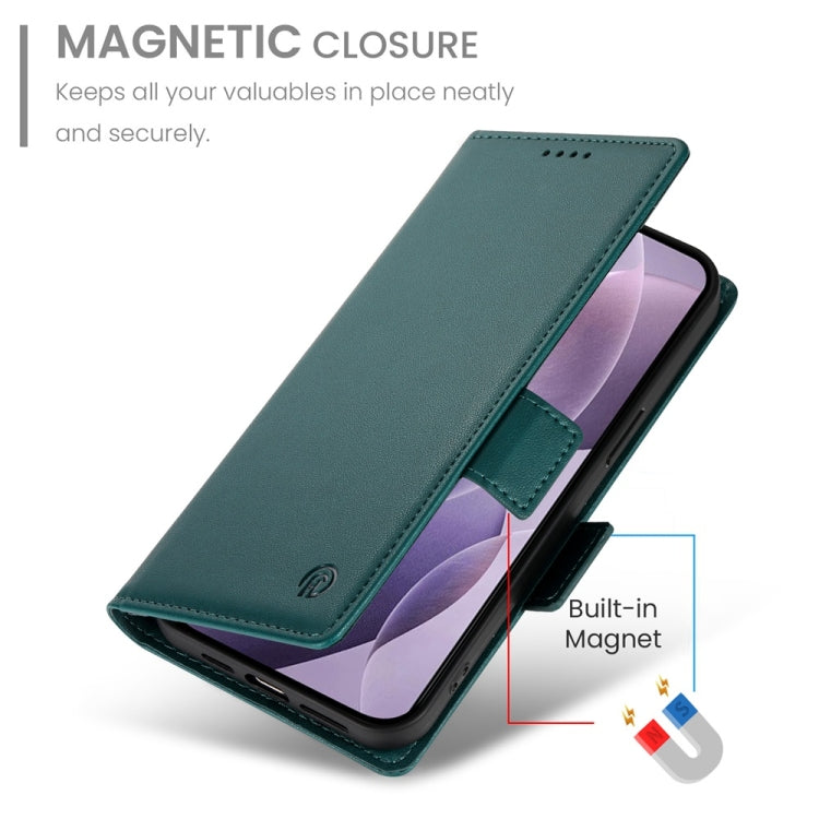 For Redmi K70 Ultra Side Buckle Magnetic Frosted Leather Phone Case(Dark Green) - Xiaomi Cases by PMC Jewellery | Online Shopping South Africa | PMC Jewellery | Buy Now Pay Later Mobicred