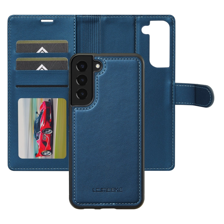 For Samsung Galaxy S22+ 5G LC.IMEEKE L2 Series Detachable Magsafe PU Phone Case with Lanyard(Blue) - Galaxy S22+ 5G Cases by LC.IMEEKE | Online Shopping South Africa | PMC Jewellery | Buy Now Pay Later Mobicred