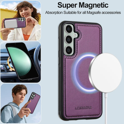 For Samsung Galaxy S23 FE 5G LC.IMEEKE L2 Series Detachable Magsafe PU Phone Case with Lanyard(Purple) - Galaxy S23 FE 5G Cases by LC.IMEEKE | Online Shopping South Africa | PMC Jewellery | Buy Now Pay Later Mobicred