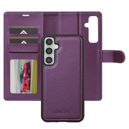 For Samsung Galaxy S24 5G LC.IMEEKE L2 Series Detachable Magsafe PU Phone Case with Lanyard(Purple) - Galaxy S24 5G Cases by LC.IMEEKE | Online Shopping South Africa | PMC Jewellery | Buy Now Pay Later Mobicred