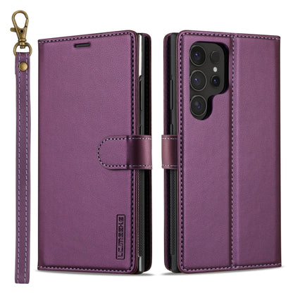 For Samsung Galaxy S24 Ultra 5G LC.IMEEKE L2 Series Detachable Magsafe PU Phone Case with Lanyard(Purple) - Galaxy S24 Ultra 5G Cases by LC.IMEEKE | Online Shopping South Africa | PMC Jewellery | Buy Now Pay Later Mobicred