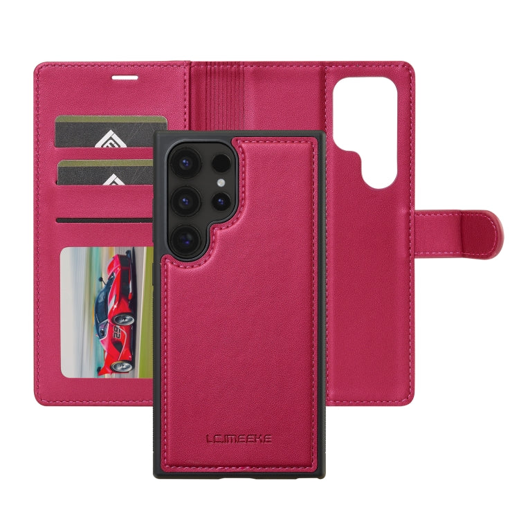 For Samsung Galaxy S24 Ultra 5G LC.IMEEKE L2 Series Detachable Magsafe PU Phone Case with Lanyard(Red) - Galaxy S24 Ultra 5G Cases by LC.IMEEKE | Online Shopping South Africa | PMC Jewellery | Buy Now Pay Later Mobicred