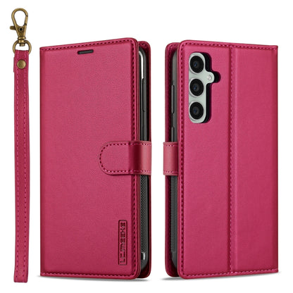 For Samsung Galaxy A35 5G LC.IMEEKE L2 Series Detachable Magsafe PU Phone Case with Lanyard(Red) - Galaxy Phone Cases by LC.IMEEKE | Online Shopping South Africa | PMC Jewellery | Buy Now Pay Later Mobicred