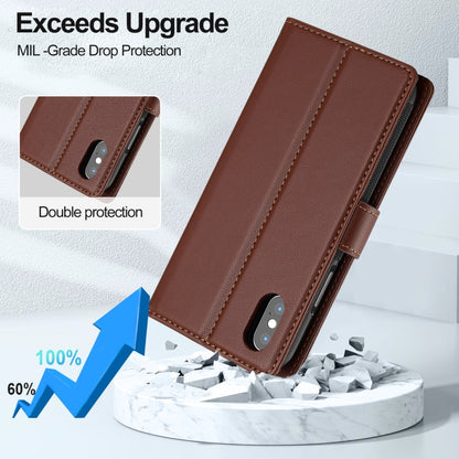 For iPhone XR LC.IMEEKE L2 Series Detachable Magsafe PU Phone Case with Lanyard(Brown) - More iPhone Cases by LC.IMEEKE | Online Shopping South Africa | PMC Jewellery | Buy Now Pay Later Mobicred