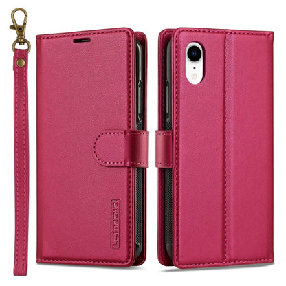 For iPhone XR LC.IMEEKE L2 Series Detachable Magsafe PU Phone Case with Lanyard(Red) - More iPhone Cases by LC.IMEEKE | Online Shopping South Africa | PMC Jewellery | Buy Now Pay Later Mobicred