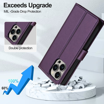 For iPhone 13 Pro Max LC.IMEEKE L2 Series Detachable Magsafe PU Phone Case with Lanyard(Purple) - iPhone 13 Pro Max Cases by LC.IMEEKE | Online Shopping South Africa | PMC Jewellery | Buy Now Pay Later Mobicred