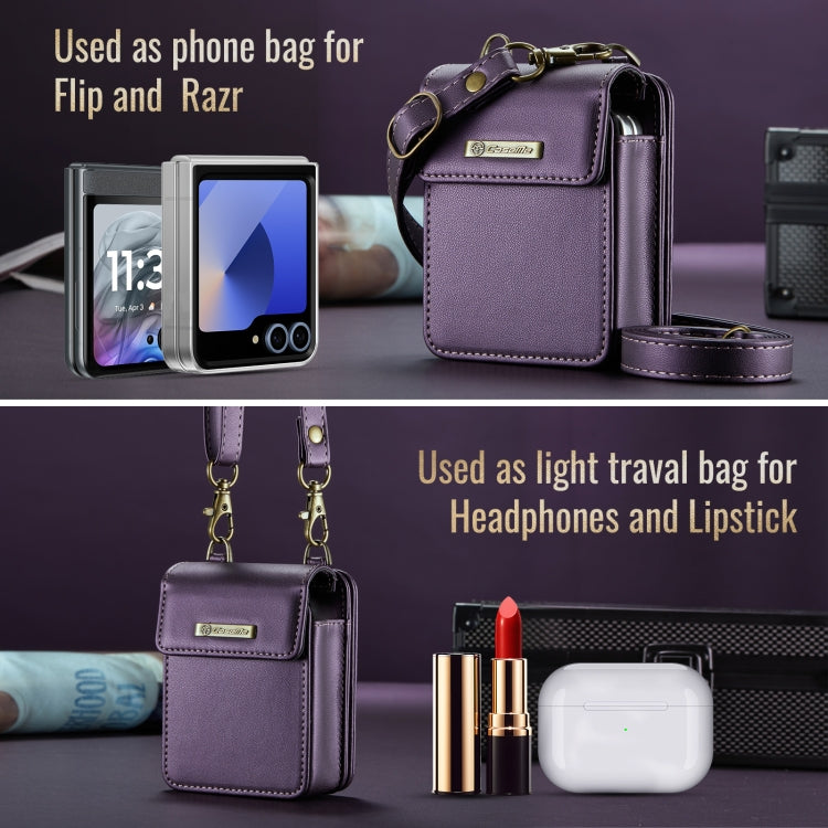 For Samsung Z Flip Series CaseMe Me50 Mini Lanyard Universal Bag(Purple) - Galaxy Z Flip6 5G Cases by CaseMe | Online Shopping South Africa | PMC Jewellery | Buy Now Pay Later Mobicred