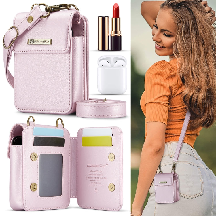 CaseMe Me50 Mini Universal Bag for Apple and Samsung Headphones + Lipstick(Pink) - For AirPods 1/2 by CaseMe | Online Shopping South Africa | PMC Jewellery | Buy Now Pay Later Mobicred