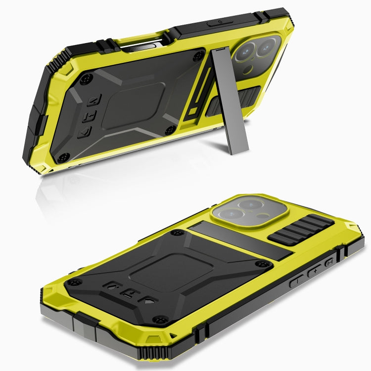 For iPhone 16 Plus R-JUST Life Waterproof Dustproof Shockproof Phone Case(Yellow) - iPhone 16 Plus Cases by R-JUST | Online Shopping South Africa | PMC Jewellery | Buy Now Pay Later Mobicred