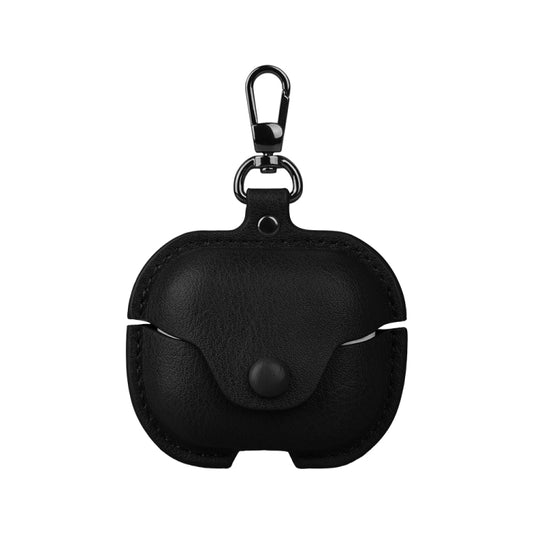 For Samsung Galaxy Buds 3 Business Leather Bluetooth Earphone Protective Case with Hook(Black) - Samsung Earphone Case by PMC Jewellery | Online Shopping South Africa | PMC Jewellery | Buy Now Pay Later Mobicred