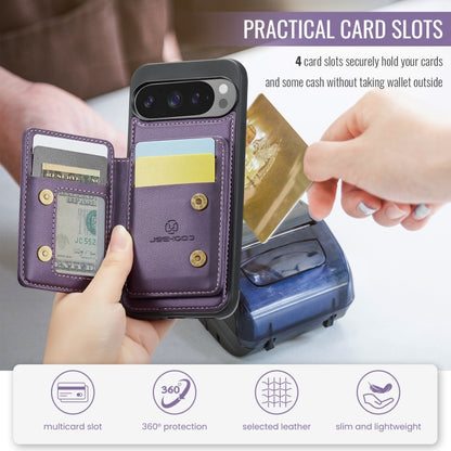 For Google Pixel 9 Pro XL JEEHOOD J05 Business Magnetic Style RFID Leather Phone Case(Purple) - Google Cases by JEEHOOD | Online Shopping South Africa | PMC Jewellery | Buy Now Pay Later Mobicred