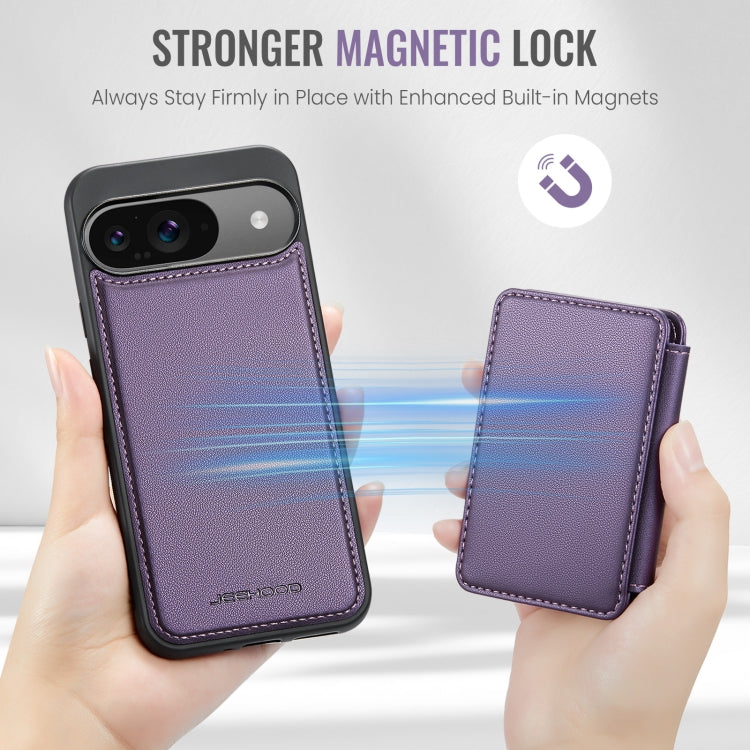 For Google Pixel 9 / 9 Pro JEEHOOD J05 Business Magnetic Style RFID Leather Phone Case(Purple) - Google Cases by JEEHOOD | Online Shopping South Africa | PMC Jewellery | Buy Now Pay Later Mobicred