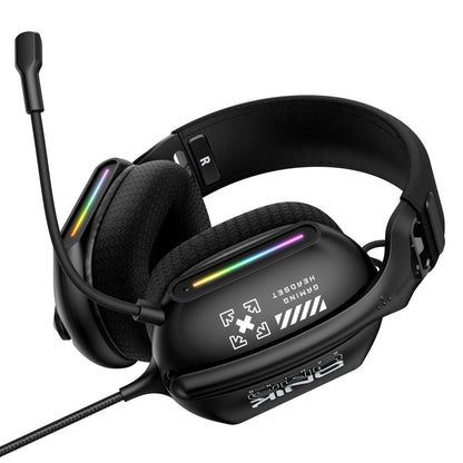 ONIKUMA X12 USB /  3.5mm Wired RGB Light Gaming Headset with Mic, Cable length: 2.2m(Black) - Multimedia Headset by ONIKUMA | Online Shopping South Africa | PMC Jewellery | Buy Now Pay Later Mobicred