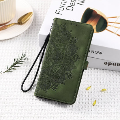 For Samsung Galaxy S25 Ultra 5G Skin Feel Totem Embossed Leather Phone Case(Deep Green) - Galaxy S25 Ultra 5G Cases by PMC Jewellery | Online Shopping South Africa | PMC Jewellery | Buy Now Pay Later Mobicred