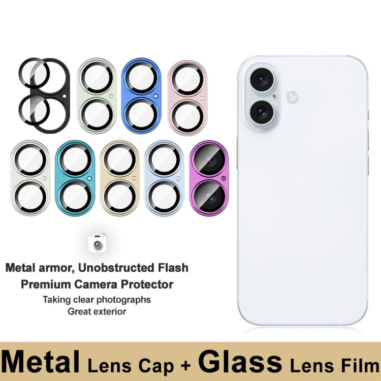 For iPhone 16 / 16 Plus IMAK Metal Armor Premium Camera Protector Film(Silver) - iPhone 16 Tempered Glass by imak | Online Shopping South Africa | PMC Jewellery | Buy Now Pay Later Mobicred