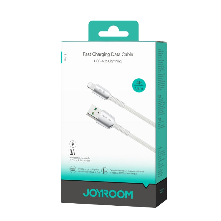 JOYROOM S-A51 Cutting-Edge Series 3A Fast Charging Data Cable, USB-A to 8 Pin Cable, Length: 1.2m(Light Gray) - Normal Style Cable by JOYROOM | Online Shopping South Africa | PMC Jewellery | Buy Now Pay Later Mobicred