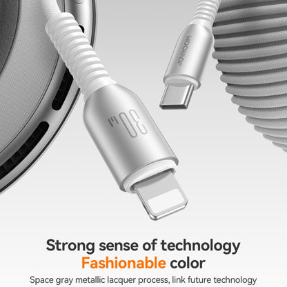 JOYROOM S-A51 Cutting-Edge Series 3A Fast Charging Data Cable, Type-C to 8 Pin Cable, Length: 1.2m(Light Gray) - 2 in 1 Cable by JOYROOM | Online Shopping South Africa | PMC Jewellery | Buy Now Pay Later Mobicred