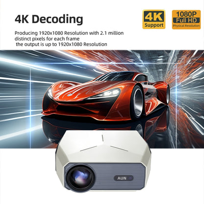 AUN A004 Pro 1920 x 1080P 9000Lumen Android 9.0 Portable LCD Projector, EU Plug(White) - LED Projector by AUN | Online Shopping South Africa | PMC Jewellery | Buy Now Pay Later Mobicred