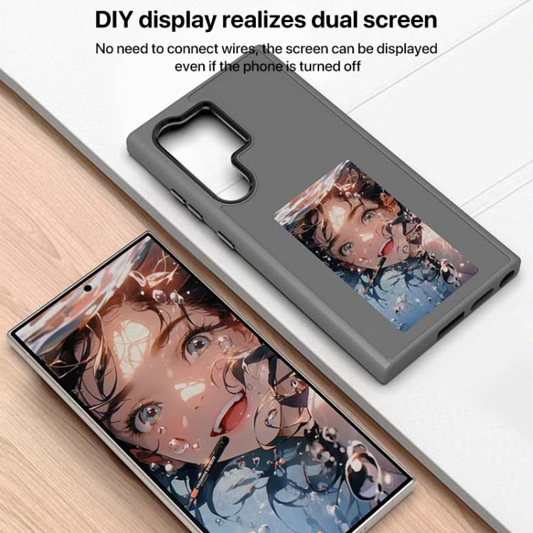 For Samsung Galaxy S24 Ultra 5G Four-Color E-ink Screen NFC DIY Phone Case(White) - Galaxy S24 Ultra 5G Cases by PMC Jewellery | Online Shopping South Africa | PMC Jewellery | Buy Now Pay Later Mobicred