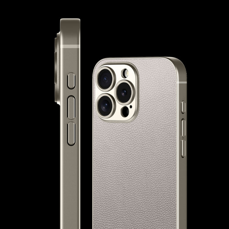 For iPhone 16 GKK Metal Paint Skin Feel Leather Full Coverage Phone Case(Titanium Grey) - iPhone 16 Cases by GKK | Online Shopping South Africa | PMC Jewellery | Buy Now Pay Later Mobicred