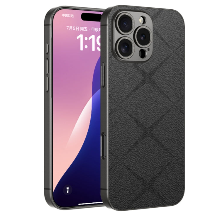 For iPhone 16 Pro Max GKK Asterism Metal Paint Skin Feel Leather Full Coverage Phone Case(Black) - iPhone 16 Pro Max Cases by GKK | Online Shopping South Africa | PMC Jewellery | Buy Now Pay Later Mobicred