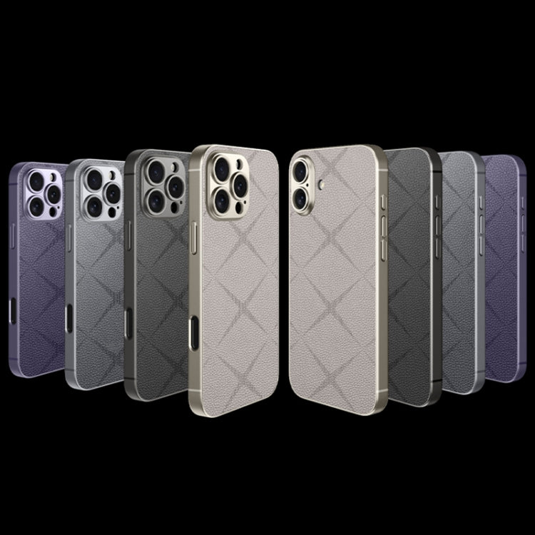 For iPhone 16 Pro Max GKK Asterism Metal Paint Skin Feel Leather Full Coverage Phone Case(Titanium Grey) - iPhone 16 Pro Max Cases by GKK | Online Shopping South Africa | PMC Jewellery | Buy Now Pay Later Mobicred