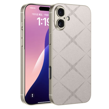 For iPhone 16 Plus GKK Asterism Metal Paint Skin Feel Leather Full Coverage Phone Case(Titanium Grey) - iPhone 16 Plus Cases by GKK | Online Shopping South Africa | PMC Jewellery | Buy Now Pay Later Mobicred