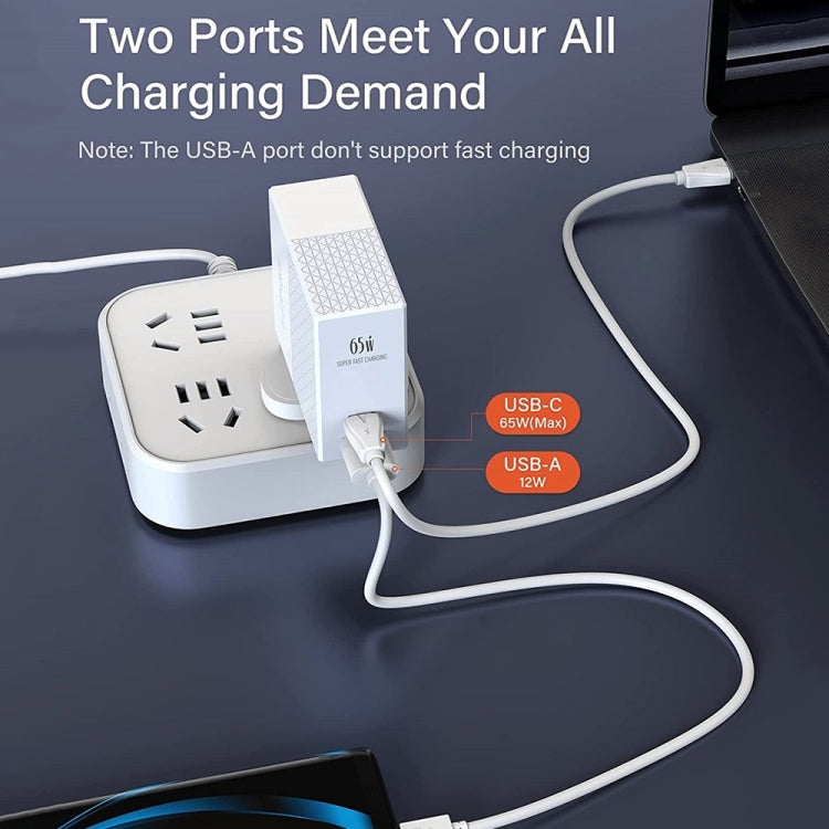 LDNIO A2620C PD3.0 65W USB Power Adapter Travel Charger with Type-C to Type-C Cable, US Plug - USB Charger by LDNIO | Online Shopping South Africa | PMC Jewellery | Buy Now Pay Later Mobicred