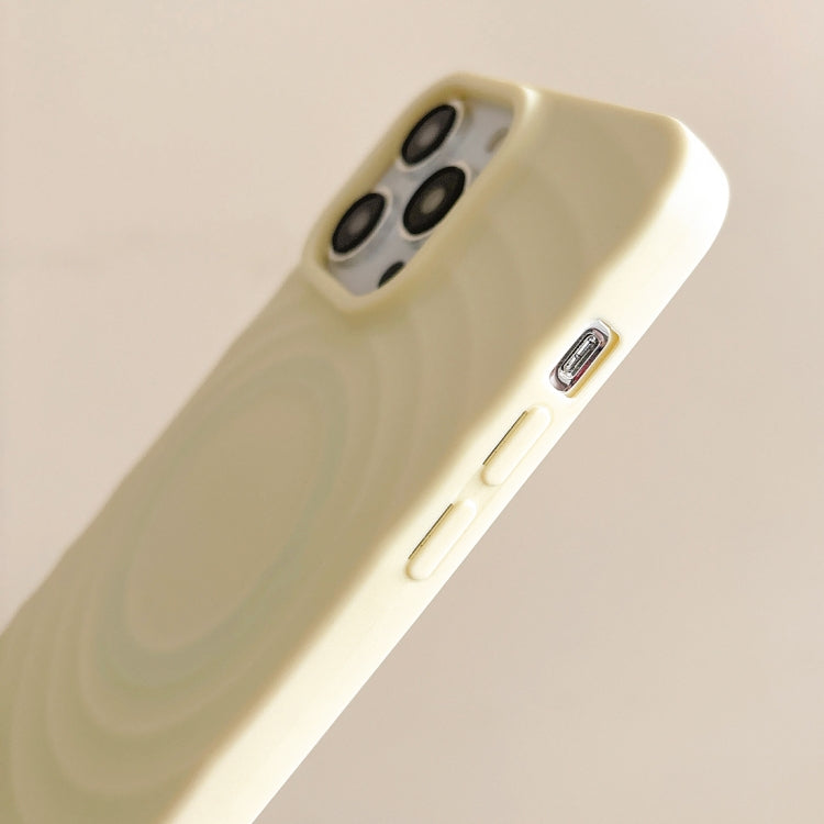 For iPhone 16 Pro Max Frosted Wave Texture MagSafe Magnetic TPU Phone Case(White) - iPhone 16 Pro Max Cases by PMC Jewellery | Online Shopping South Africa | PMC Jewellery | Buy Now Pay Later Mobicred