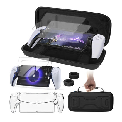 For Sony PlayStation Portal Portable Game Console Storage Bag Kits(Black) - Bags by PMC Jewellery | Online Shopping South Africa | PMC Jewellery | Buy Now Pay Later Mobicred