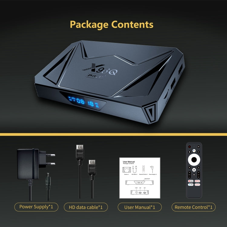 X96Q Pro+ Cortex-A55 Android 14 Octa-core CPU 4K HD Internet Set-top Box, RAM:4GB+32GB(UK Plug) - Others by PMC Jewellery | Online Shopping South Africa | PMC Jewellery | Buy Now Pay Later Mobicred