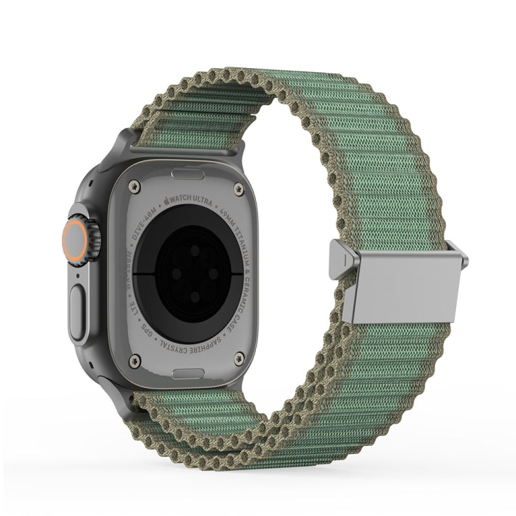 For Apple Watch SE 2023 44mm DUX DUCIS YC Series Ocean Nylon Watch Band(Green) - Watch Bands by DUX DUCIS | Online Shopping South Africa | PMC Jewellery | Buy Now Pay Later Mobicred