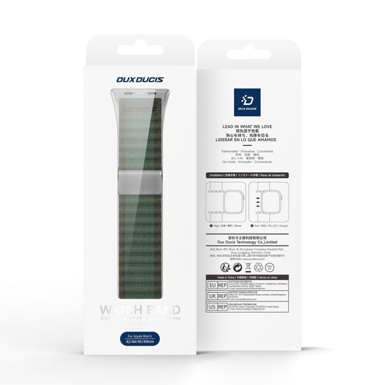 For Apple Watch SE 2023 44mm DUX DUCIS YC Series Ocean Nylon Watch Band(Green) - Watch Bands by DUX DUCIS | Online Shopping South Africa | PMC Jewellery | Buy Now Pay Later Mobicred