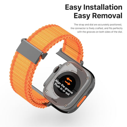 For Apple Watch Series 9 45mm DUX DUCIS YC Series Ocean Nylon Watch Band(Orange) - Watch Bands by DUX DUCIS | Online Shopping South Africa | PMC Jewellery | Buy Now Pay Later Mobicred