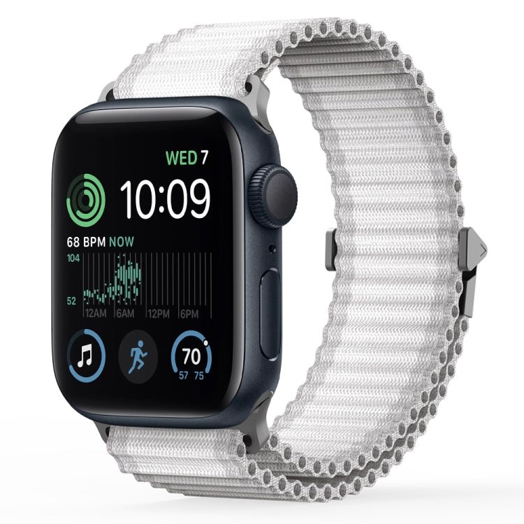 For Apple Watch SE 2022 40mm DUX DUCIS YC Series Ocean Nylon Watch Band(White) - Watch Bands by DUX DUCIS | Online Shopping South Africa | PMC Jewellery | Buy Now Pay Later Mobicred