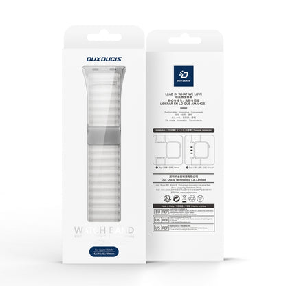 For Apple Watch Series 7 45mm DUX DUCIS YC Series Ocean Nylon Watch Band(White) - Watch Bands by DUX DUCIS | Online Shopping South Africa | PMC Jewellery | Buy Now Pay Later Mobicred