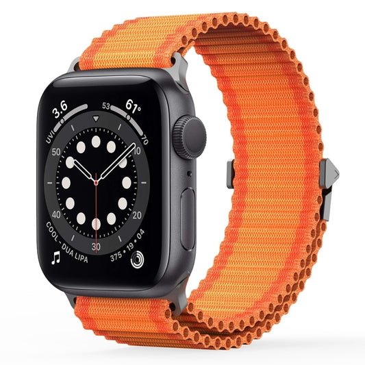 For Apple Watch Series 6 44mm DUX DUCIS YC Series Ocean Nylon Watch Band(Orange) - Watch Bands by DUX DUCIS | Online Shopping South Africa | PMC Jewellery | Buy Now Pay Later Mobicred