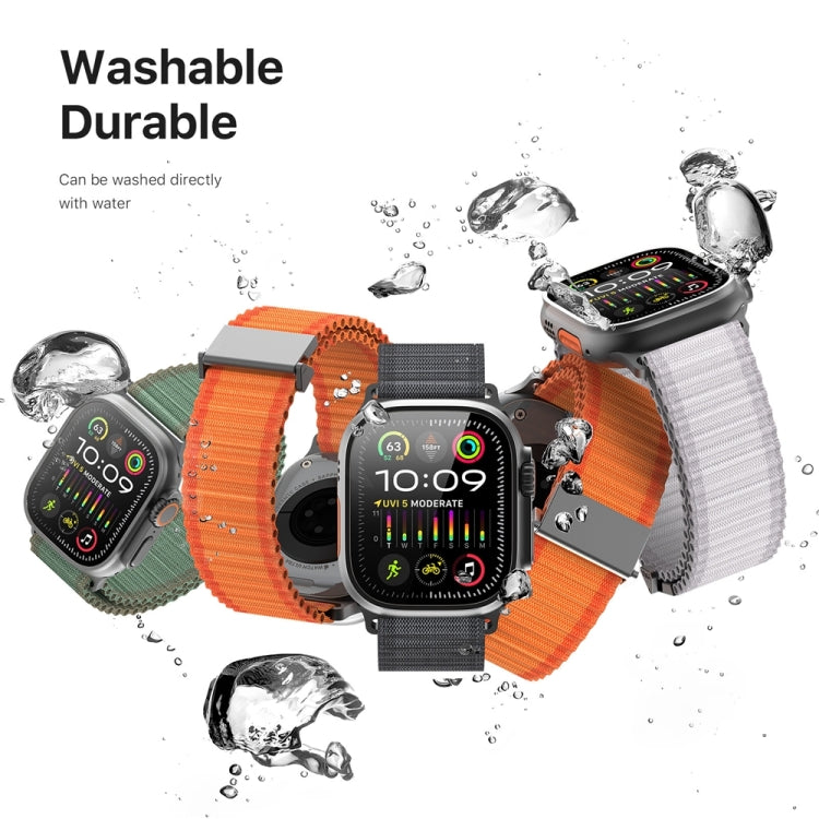 For Apple Watch Series 5 44mm DUX DUCIS YC Series Ocean Nylon Watch Band(Orange) - Watch Bands by DUX DUCIS | Online Shopping South Africa | PMC Jewellery | Buy Now Pay Later Mobicred