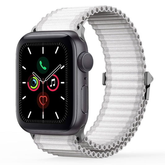 For Apple Watch Series 5 40mm DUX DUCIS YC Series Ocean Nylon Watch Band(White) - Watch Bands by DUX DUCIS | Online Shopping South Africa | PMC Jewellery | Buy Now Pay Later Mobicred