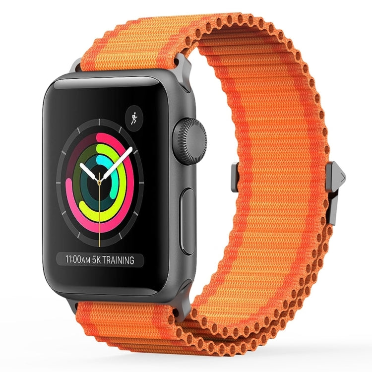 For Apple Watch Series 3 42mm DUX DUCIS YC Series Ocean Nylon Watch Band(Orange) - Watch Bands by DUX DUCIS | Online Shopping South Africa | PMC Jewellery | Buy Now Pay Later Mobicred