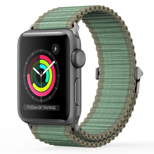 For Apple Watch Series 3 42mm DUX DUCIS YC Series Ocean Nylon Watch Band(Green) - Watch Bands by DUX DUCIS | Online Shopping South Africa | PMC Jewellery | Buy Now Pay Later Mobicred