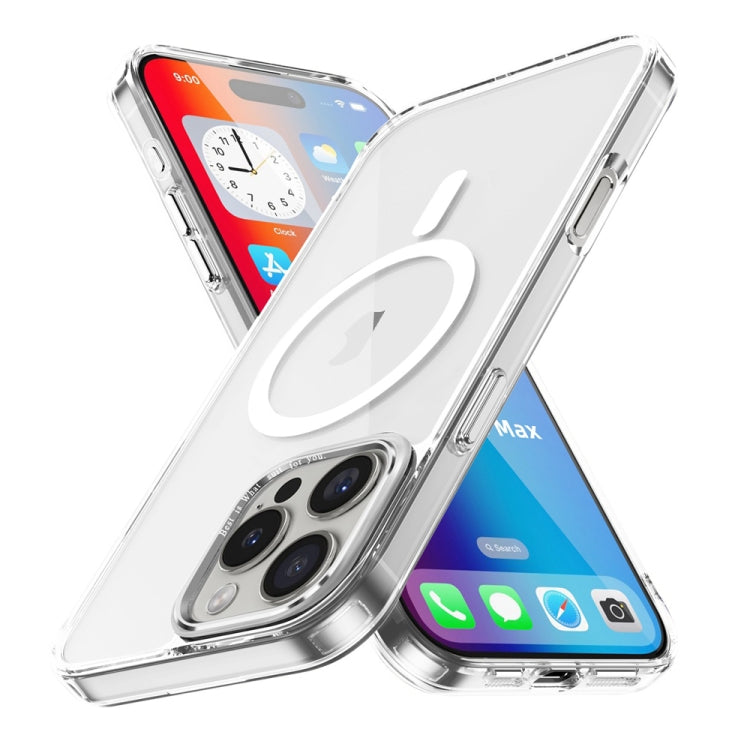 For iPhone 16 Pro Max Ice Color Magnetic Series Magsafe Magnetic PC Hybrid TPU Phone Case(Transparent) - iPhone 16 Pro Max Cases by PMC Jewellery | Online Shopping South Africa | PMC Jewellery | Buy Now Pay Later Mobicred