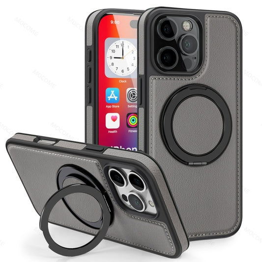 For iPhone 16 Pro Max Yashi 360 Degree Rotating MagSafe Holder Phone Case(Grey) - iPhone 16 Pro Max Cases by PMC Jewellery | Online Shopping South Africa | PMC Jewellery | Buy Now Pay Later Mobicred