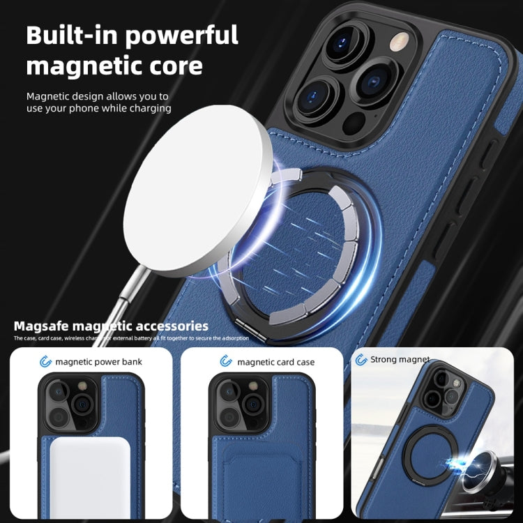 For iPhone 16 Pro Max Yashi 360 Degree Rotating MagSafe Holder Phone Case(Blue) - iPhone 16 Pro Max Cases by PMC Jewellery | Online Shopping South Africa | PMC Jewellery | Buy Now Pay Later Mobicred