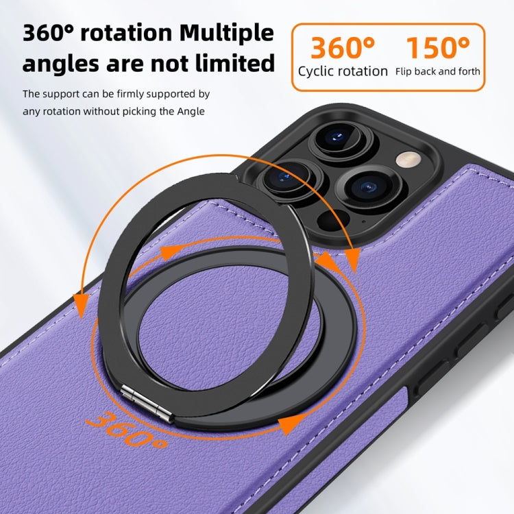 For iPhone 16 Pro Max Yashi 360 Degree Rotating MagSafe Holder Phone Case(Purple) - iPhone 16 Pro Max Cases by PMC Jewellery | Online Shopping South Africa | PMC Jewellery | Buy Now Pay Later Mobicred