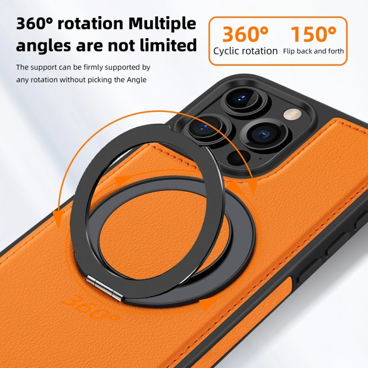 For iPhone 16 Pro Max Yashi 360 Degree Rotating MagSafe Holder Phone Case(Orange) - iPhone 16 Pro Max Cases by PMC Jewellery | Online Shopping South Africa | PMC Jewellery | Buy Now Pay Later Mobicred