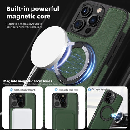 For iPhone 16 Plus Yashi 360 Degree Rotating MagSafe Holder Phone Case(Dark Green) - iPhone 16 Plus Cases by PMC Jewellery | Online Shopping South Africa | PMC Jewellery | Buy Now Pay Later Mobicred