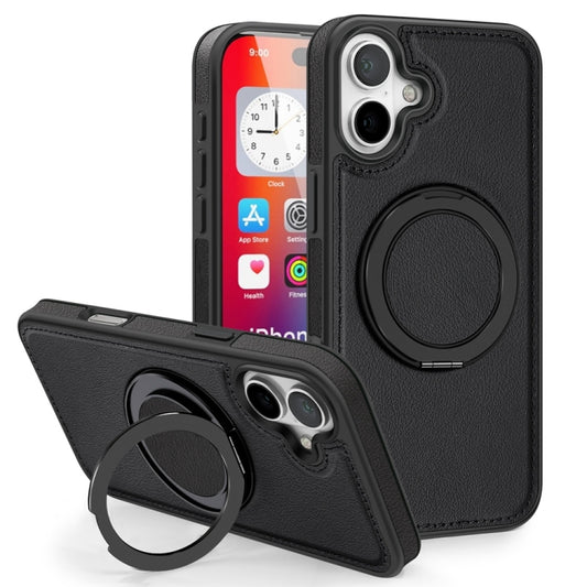 For iPhone 16 Plus Yashi 360 Degree Rotating MagSafe Holder Phone Case(Black) - iPhone 16 Plus Cases by PMC Jewellery | Online Shopping South Africa | PMC Jewellery | Buy Now Pay Later Mobicred