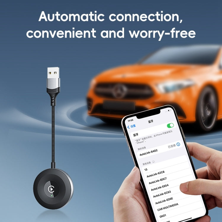 USB, USB-C / Type-C Wired to Wireless Car CarPlay Box Adapter for iPhone(White) - Bluetooth Adapters by PMC Jewellery | Online Shopping South Africa | PMC Jewellery | Buy Now Pay Later Mobicred