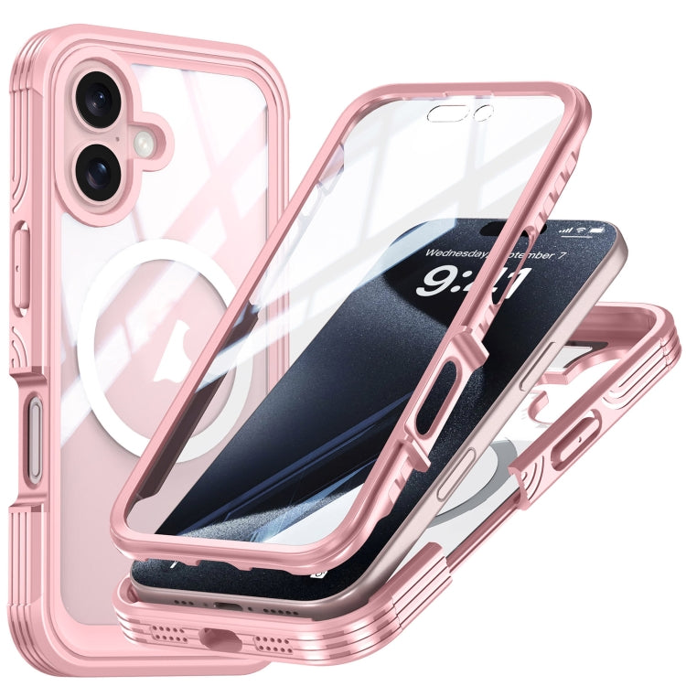 For iPhone 16 Plus RedPepper Tempered Glass MagSafe Phone Case(Pink) - iPhone 16 Plus Cases by RedPepper | Online Shopping South Africa | PMC Jewellery | Buy Now Pay Later Mobicred